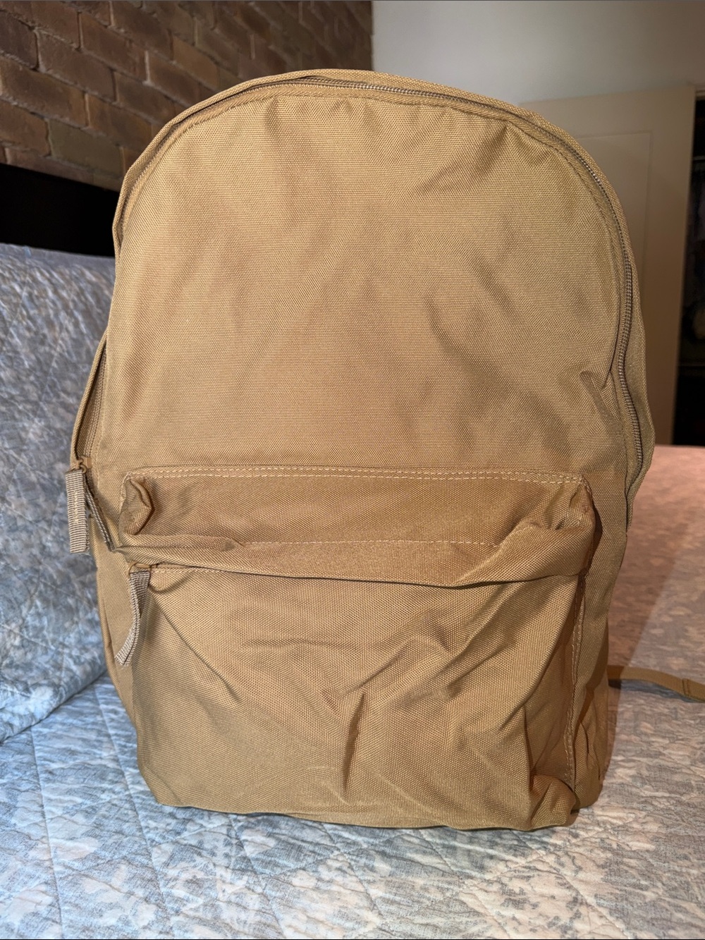 Men's Tan Canvas Everyday Backpack - Unbranded